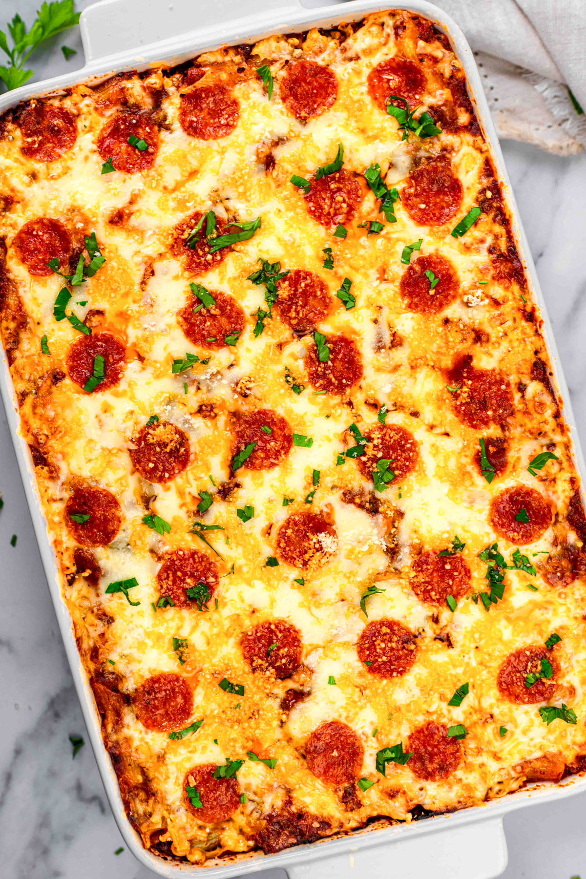 pizza pasta casserole