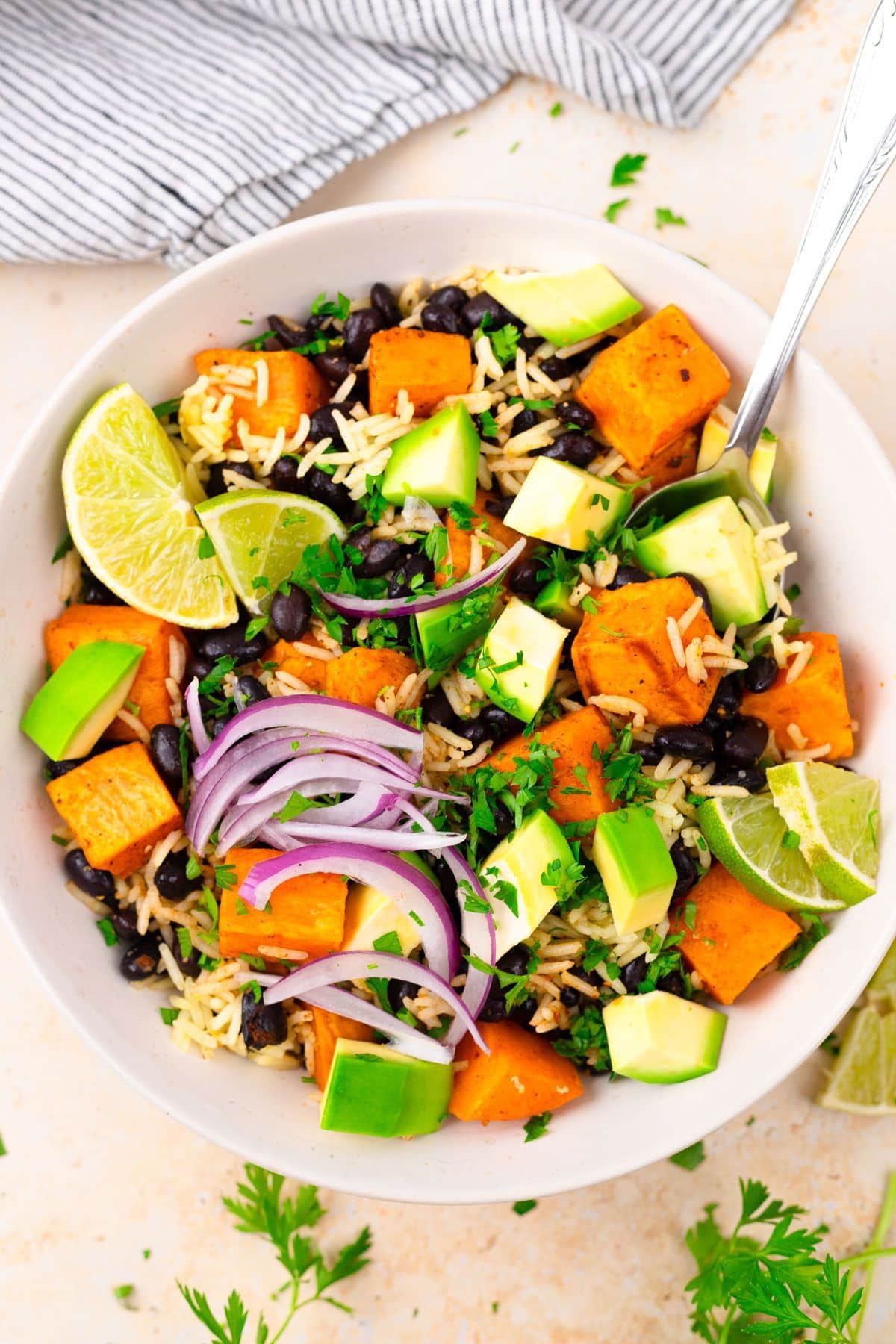 Sweet Potato Black Bean Rice Bowl