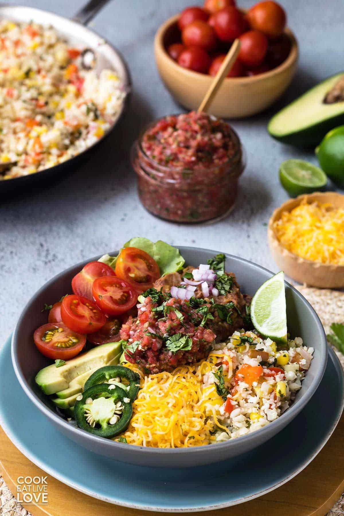 Vegetarian Veggie Burrito Bowls