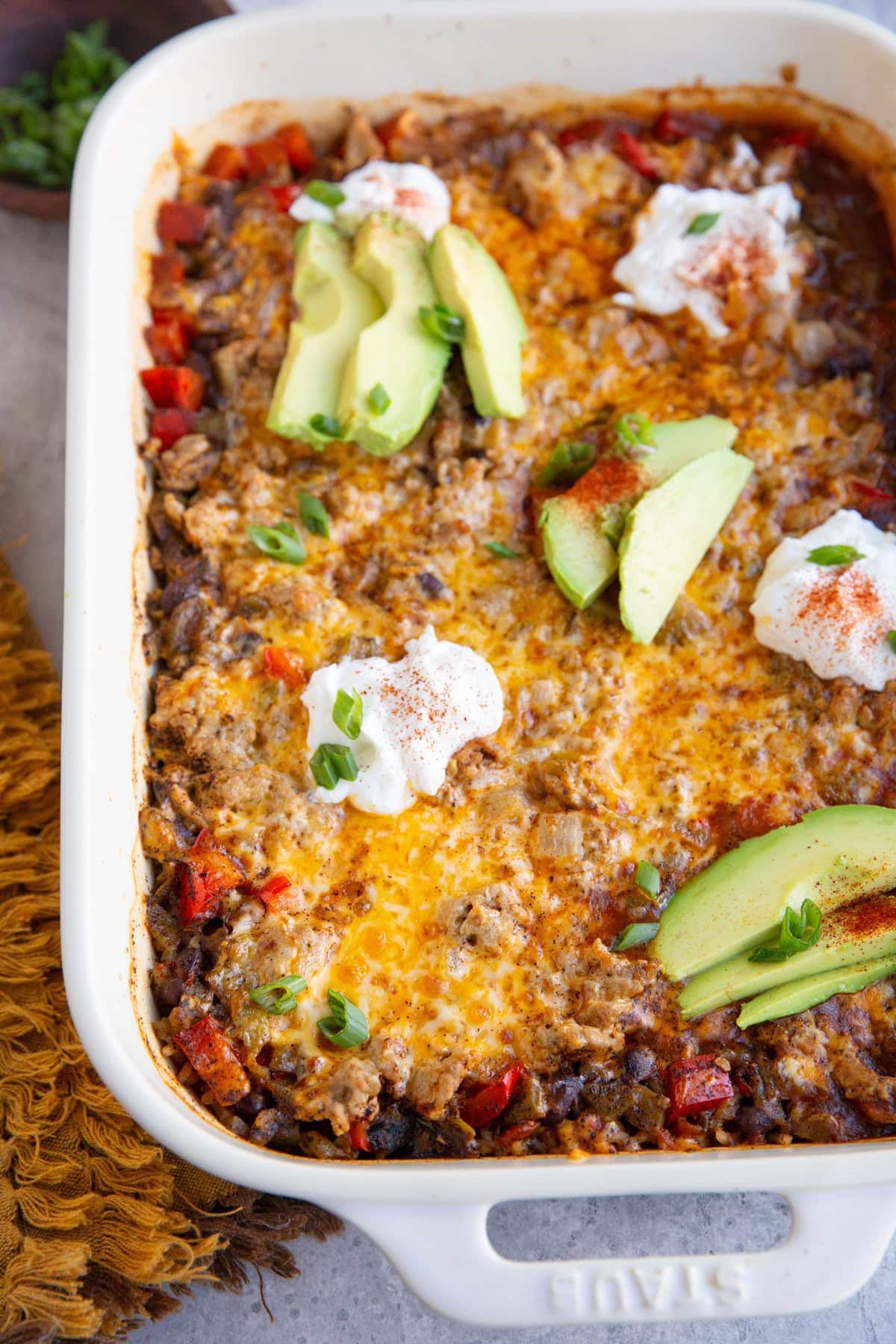 Ground Turkey Taco Casserole