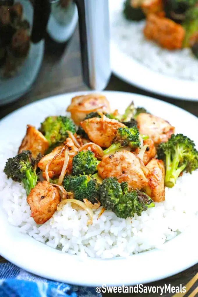 Air Fryer Chicken and Broccoli