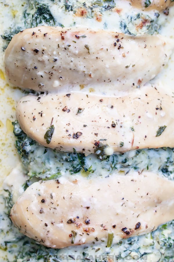 Cream Cheese Spinach Stuffed Chicken Breast