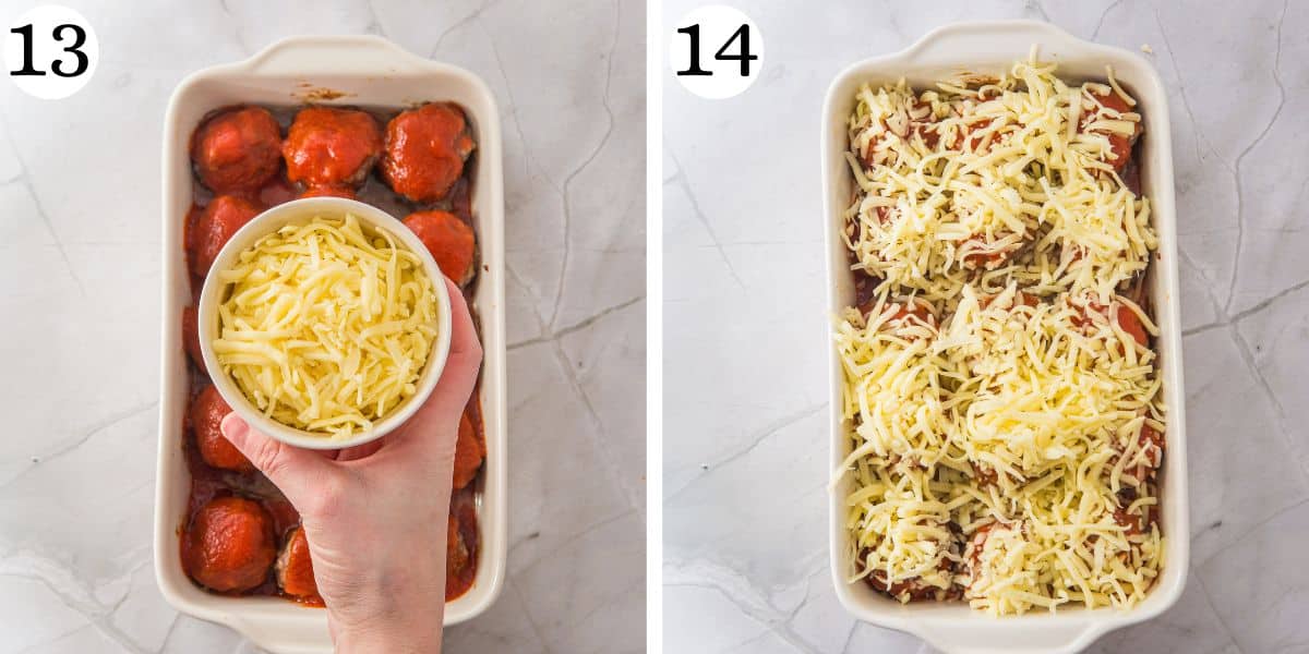 Appetizing Meatballs with Cheese and Marinara Sauce Instructions 13-14