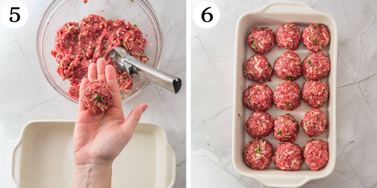 Nutritious Meatballs with Cheese and Marinara Sauce Instructions 5-6