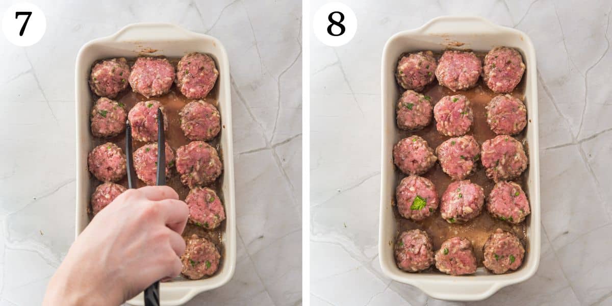 Savory Meatballs with Cheese and Marinara Sauce Instructions 7-8