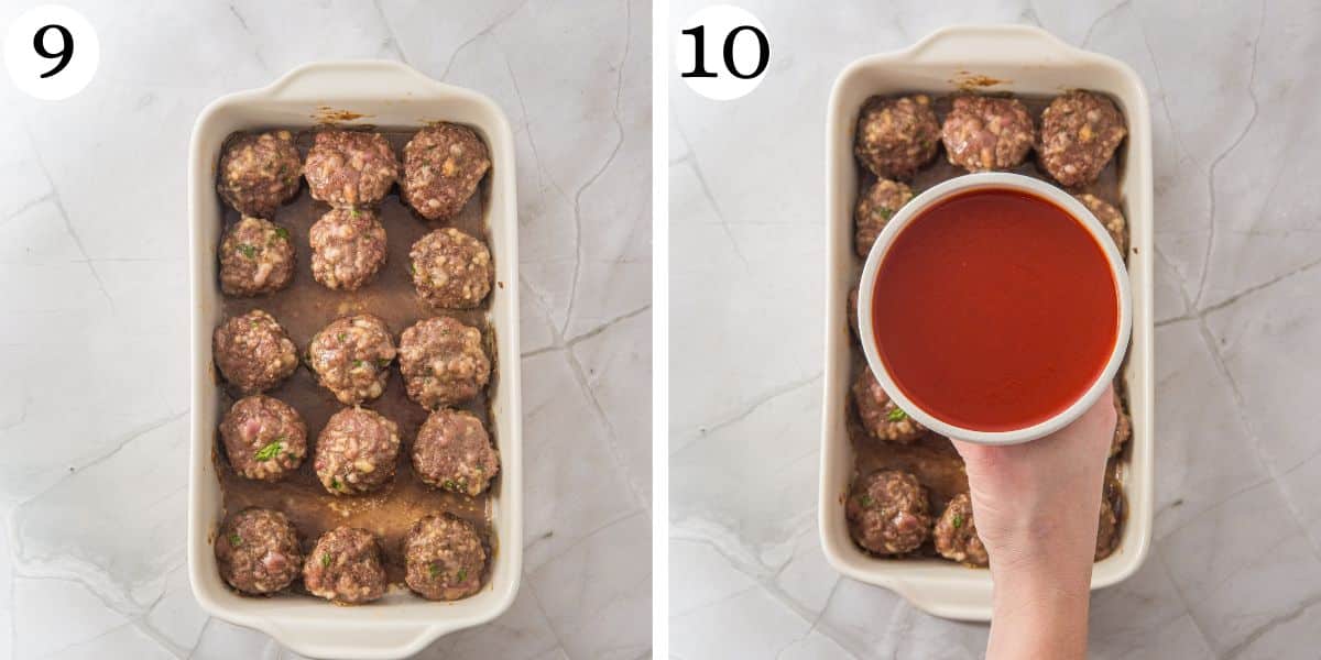 Mouthwatering Meatballs with Cheese and Marinara Sauce Instructions 9-10