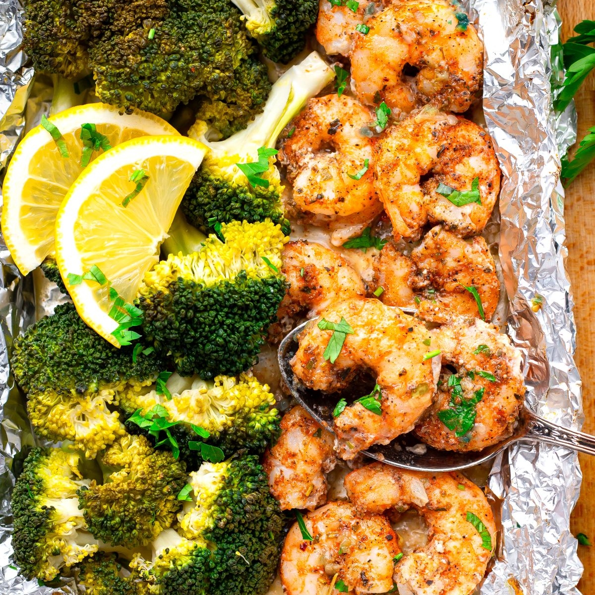 食糧補充/Stock Up 4枚セット foil Baked Shrimp and Broccoli Foil Packs - Cushy Spa