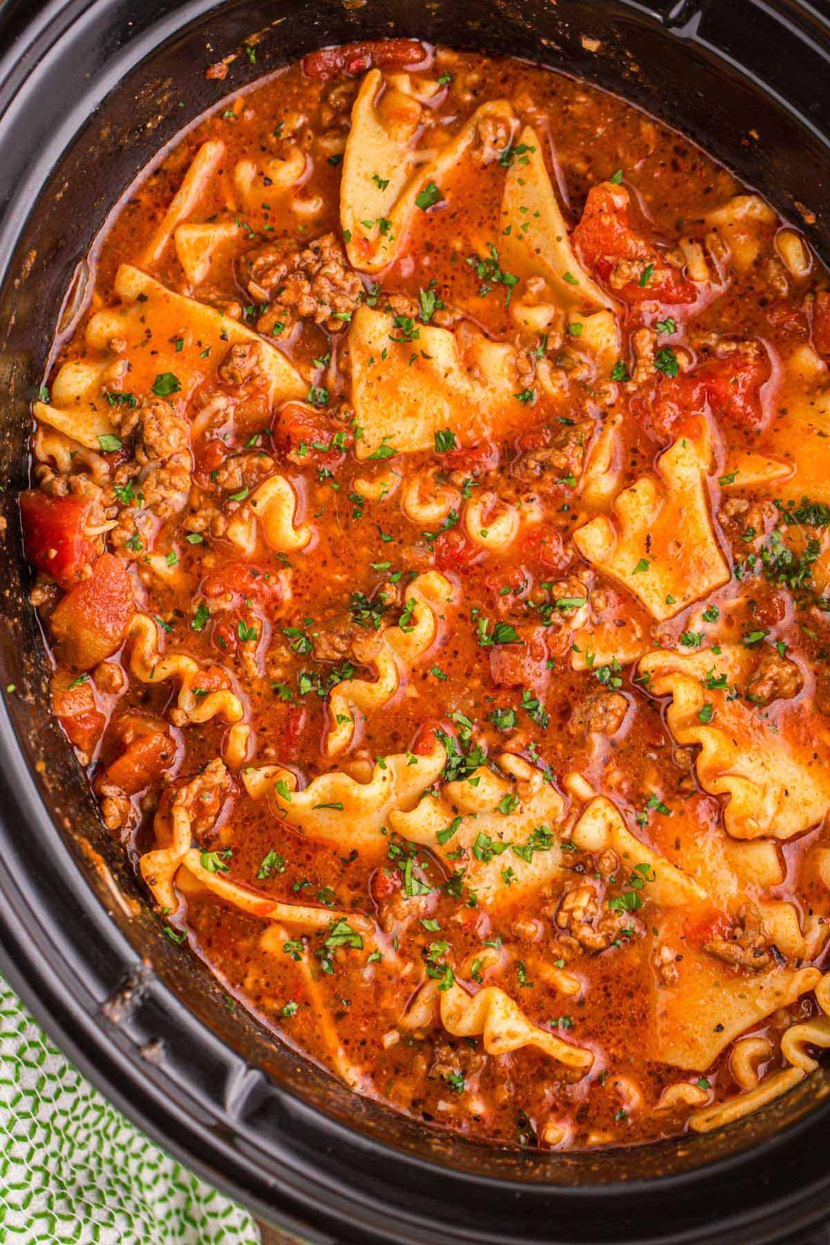 18. Slow Cooker Lasagna Soup