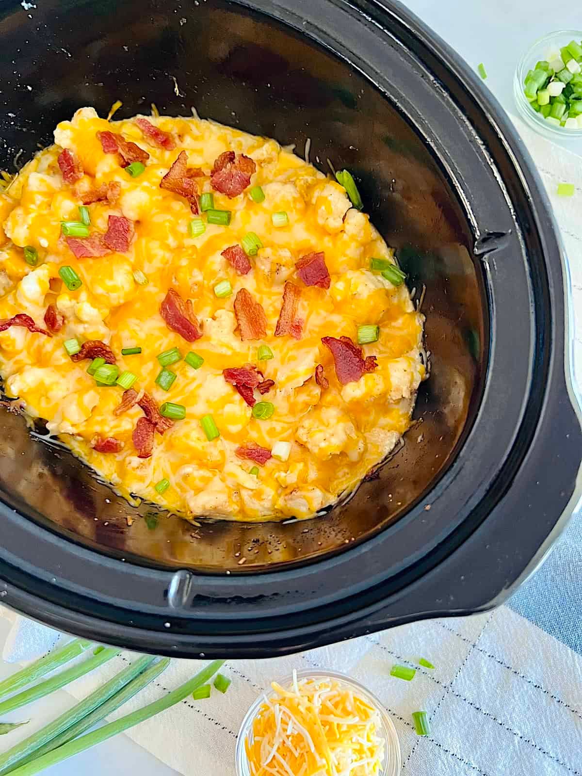18. Slow Cooker Loaded Chicken Cauliflower Casserole