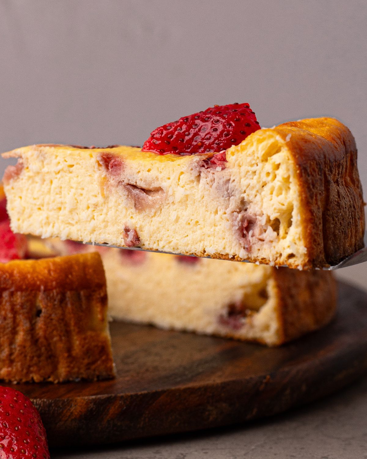 Flourless Protein Cake with Strawberries