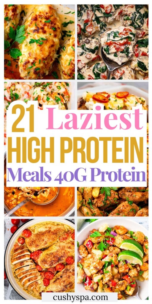 21 Lazy High Protein Meals with 40G+ Protein