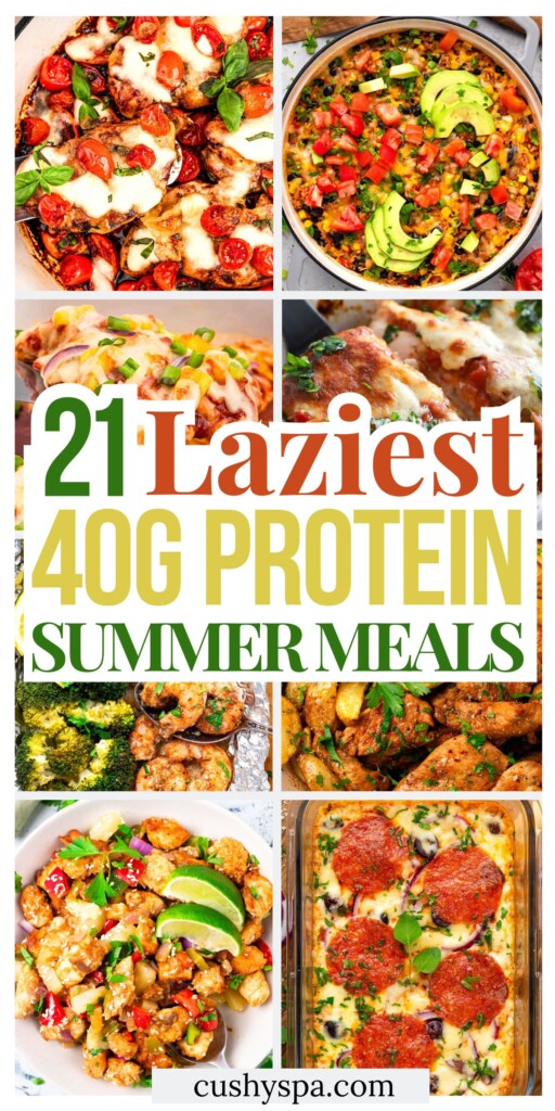 21 Lazy High Protein Summer Meals with 40G Protein