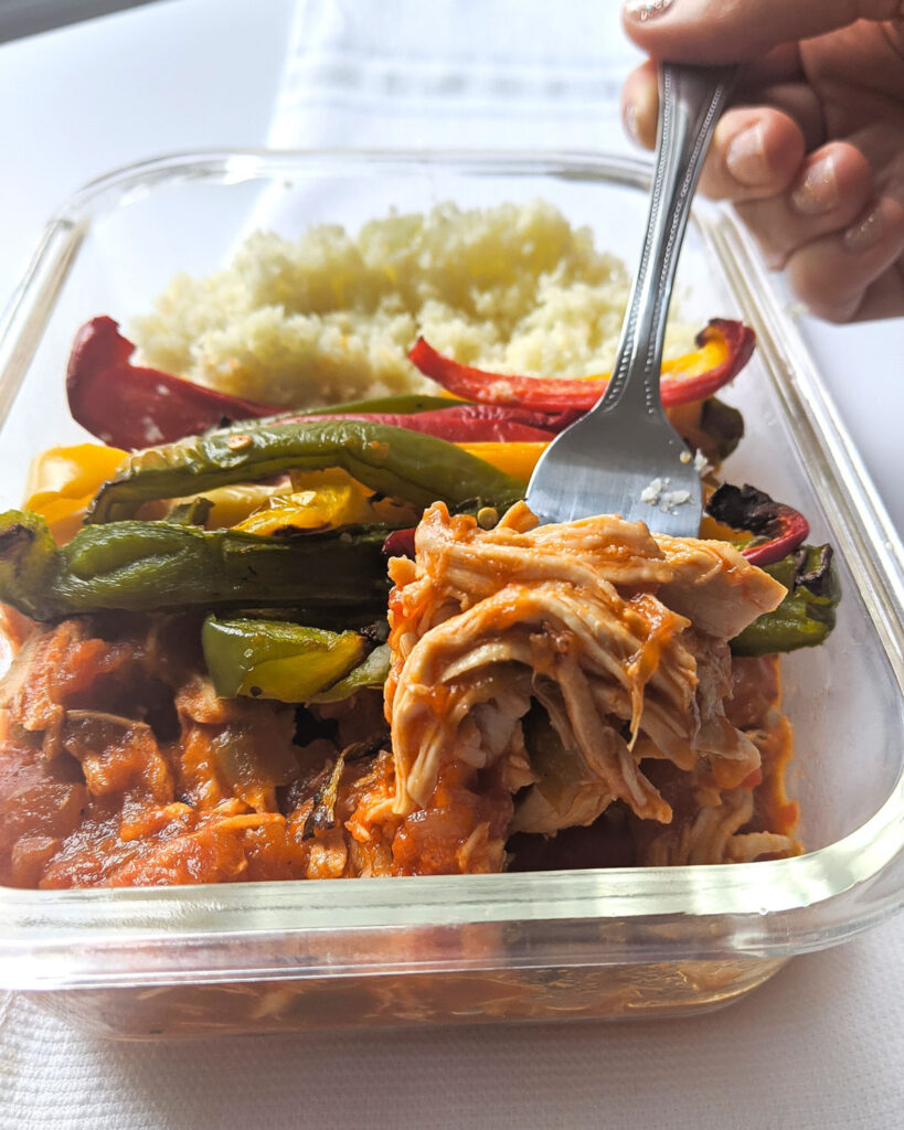 Salsa Shredded Chicken Meal Prep Bowls