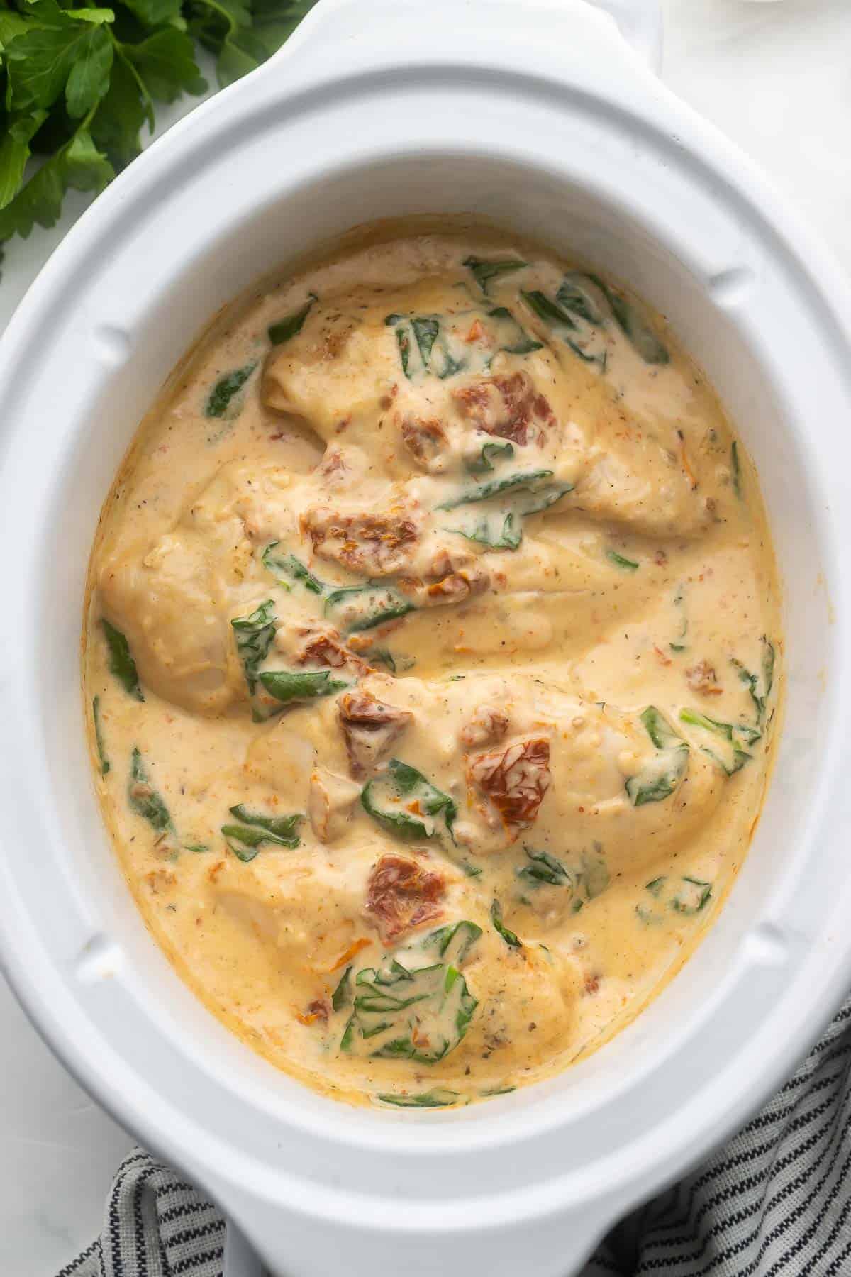 Crockpot Tuscan Chicken