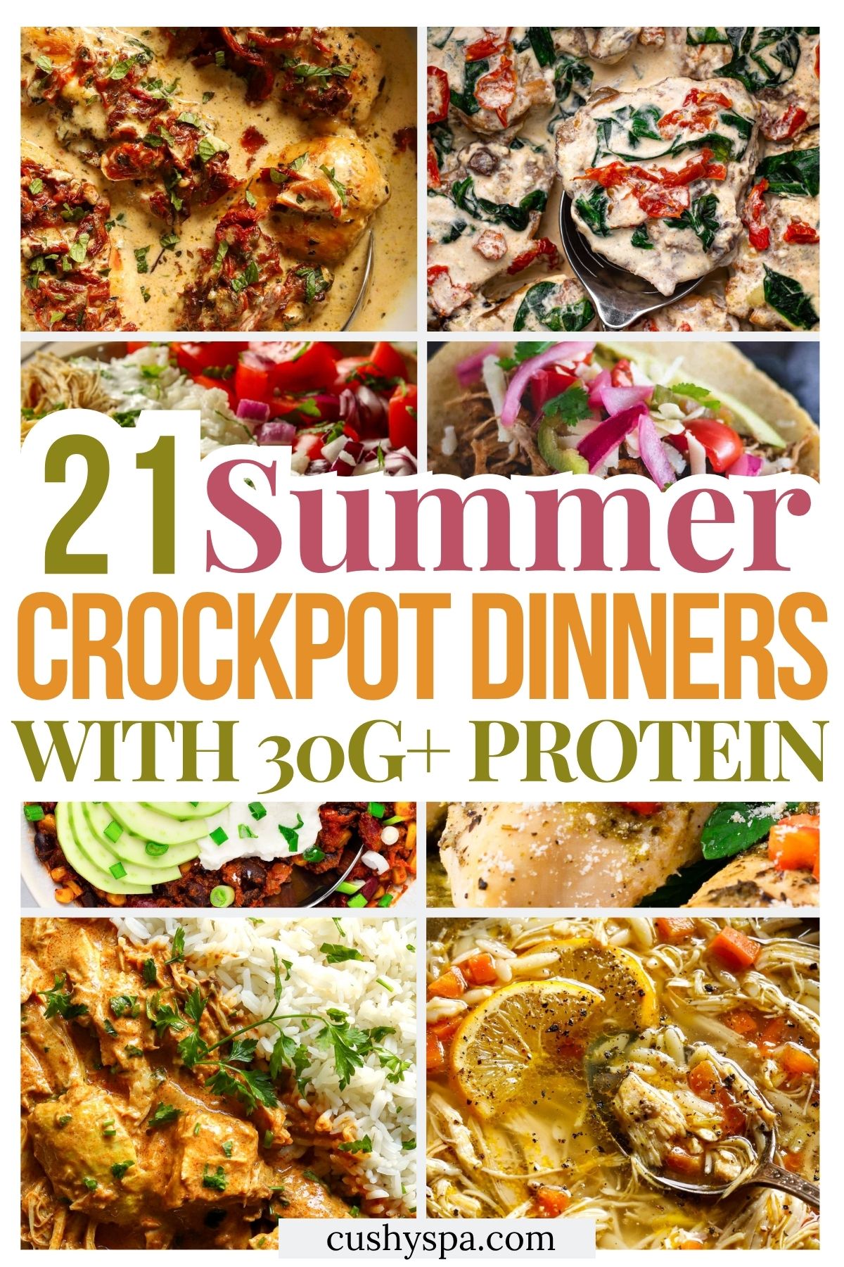 21 Summer High Protein Crockpot Dinners With 30G+ Protein
