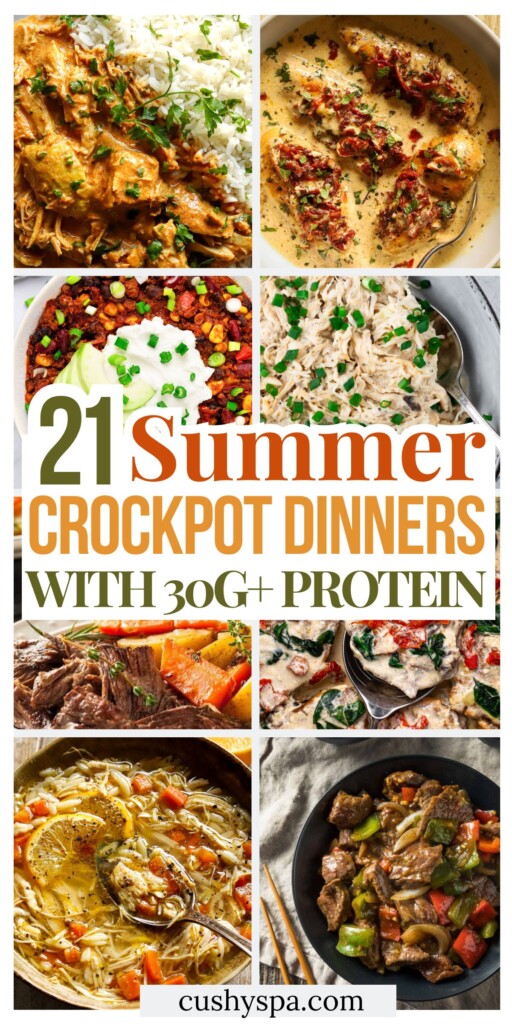 21 Summer High Protein Crockpot Dinners With 30G+ Protein