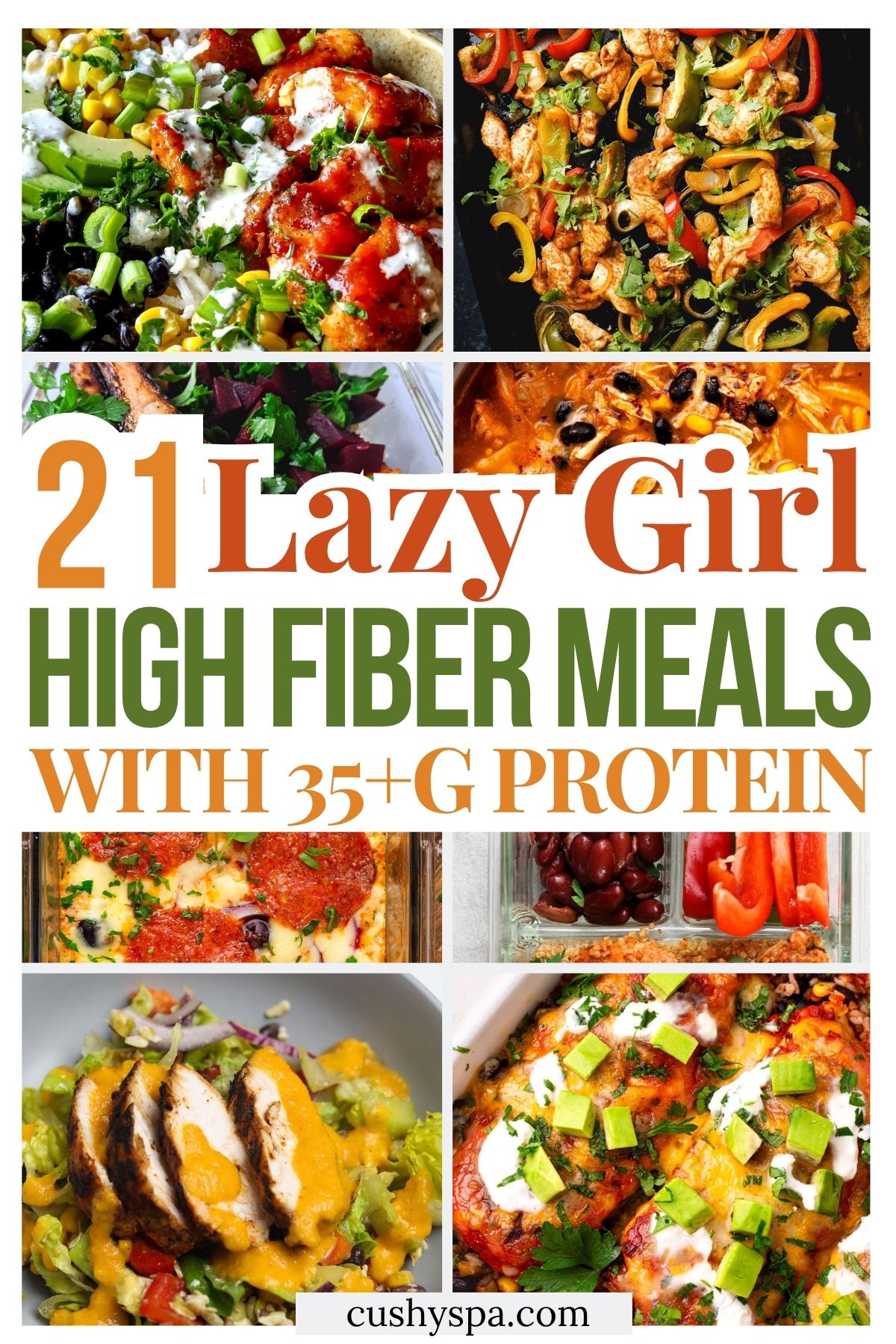 21 Lazy High Protein High Fiber Meals with 35+G Protein
