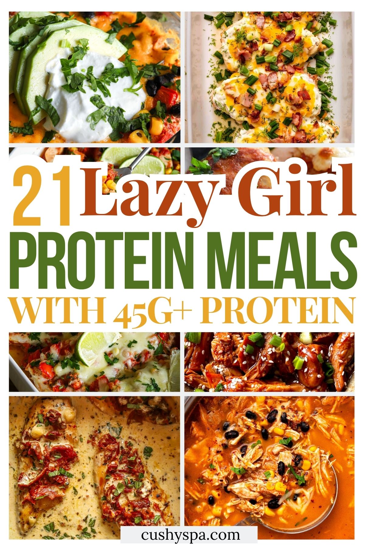 21 Lazy High Protein Meals with 45G+ Protein