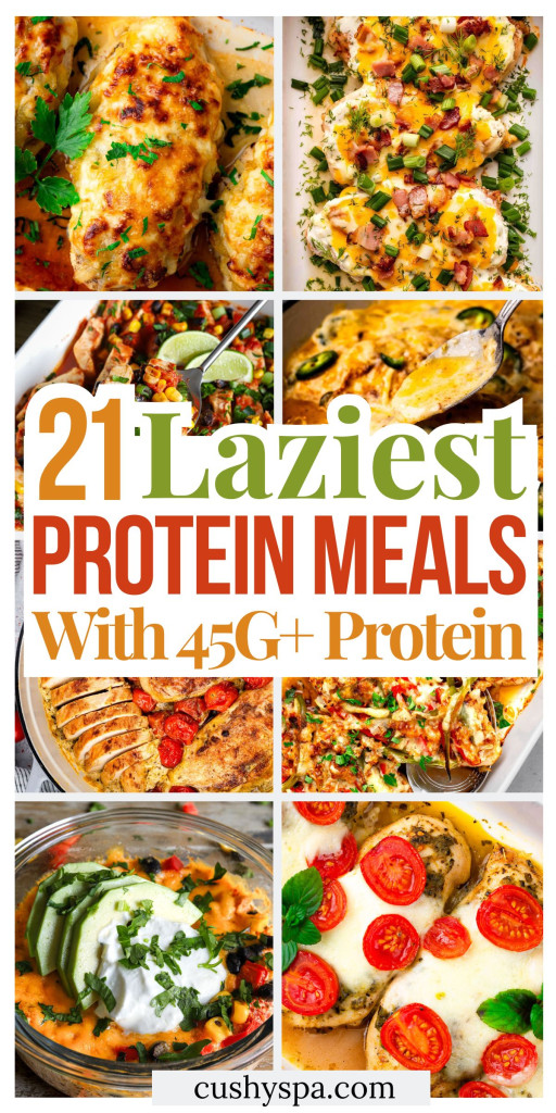 21 Lazy High Protein Meals with 45G+ Protein