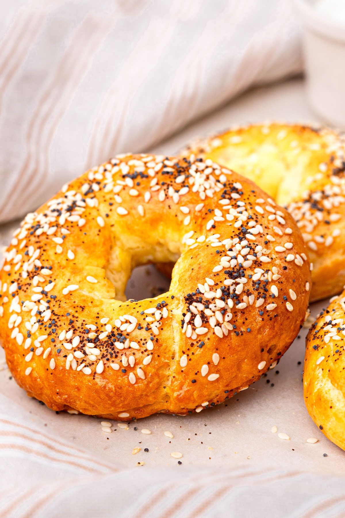 High Protein Bagels with Cottage Cheese