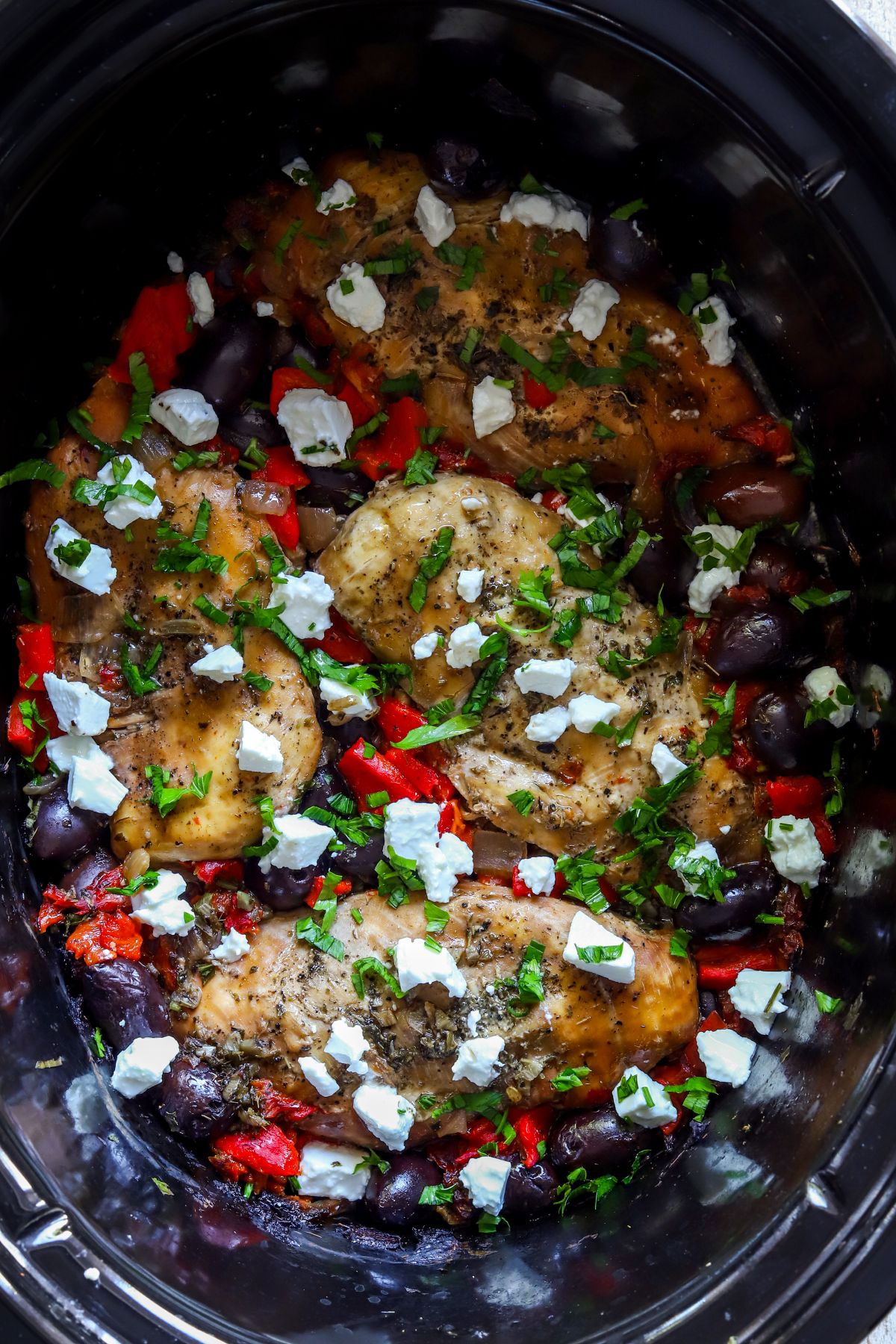 Easy Crockpot Greek Chicken