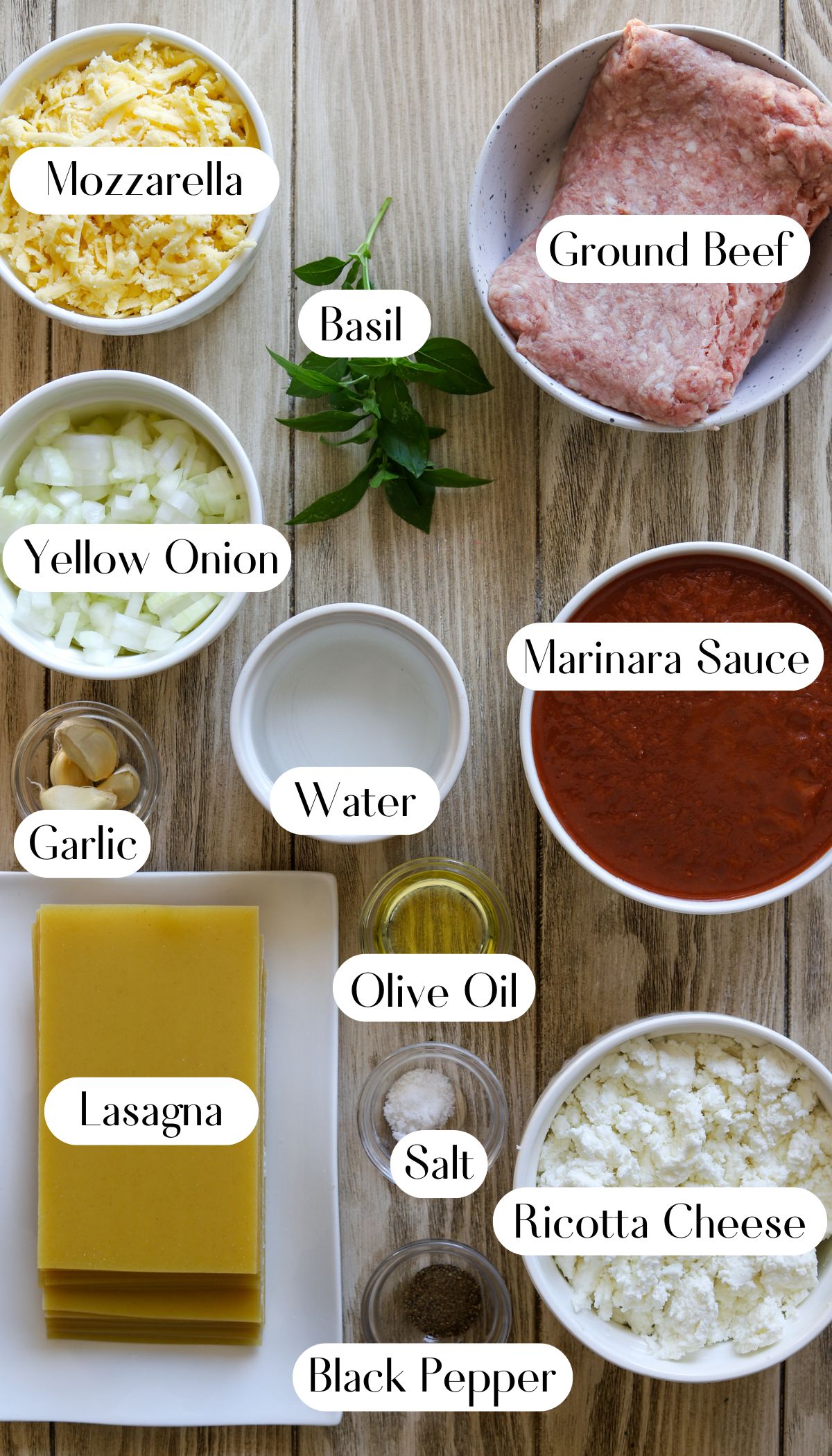 Healthy Crockpot Lasagna Ingredients