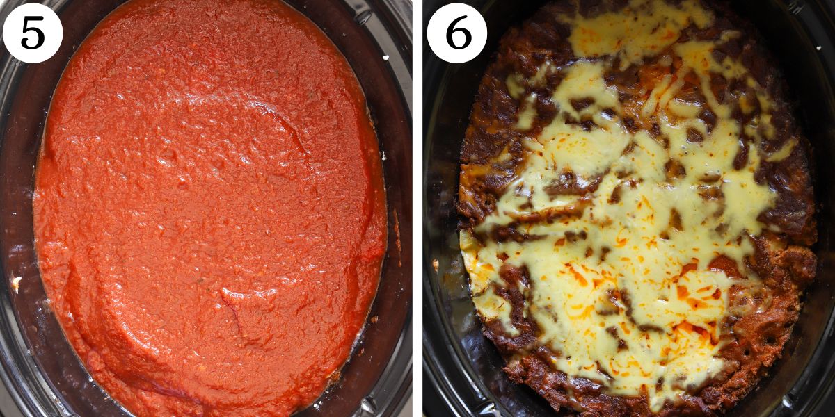 Mouthwatering Crockpot Lasagna Steps 5-6