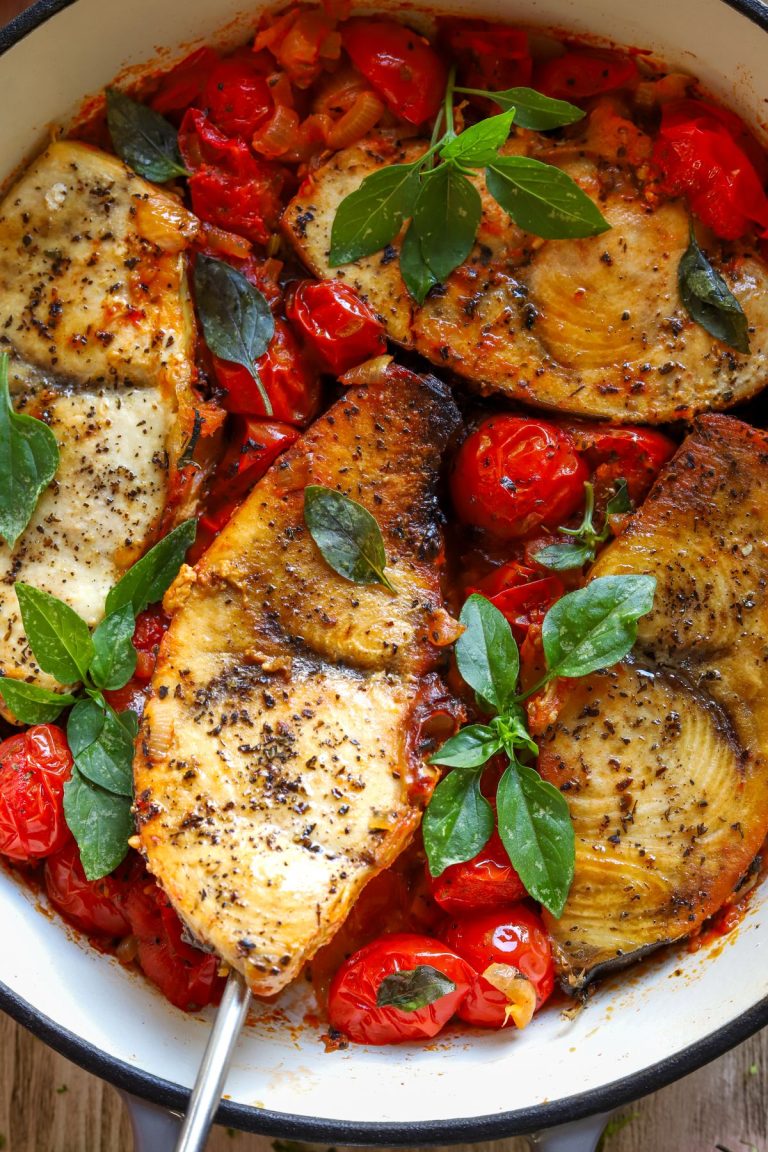 Swordfish With Tomatoes and Basil
