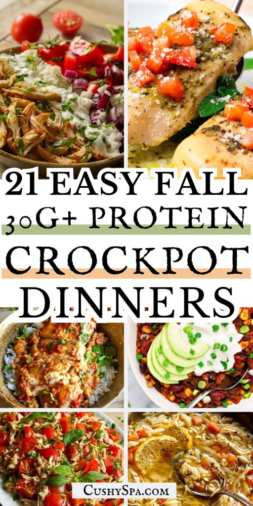 21 Fall High Protein Crockpot Dinners with 30G+ Protein