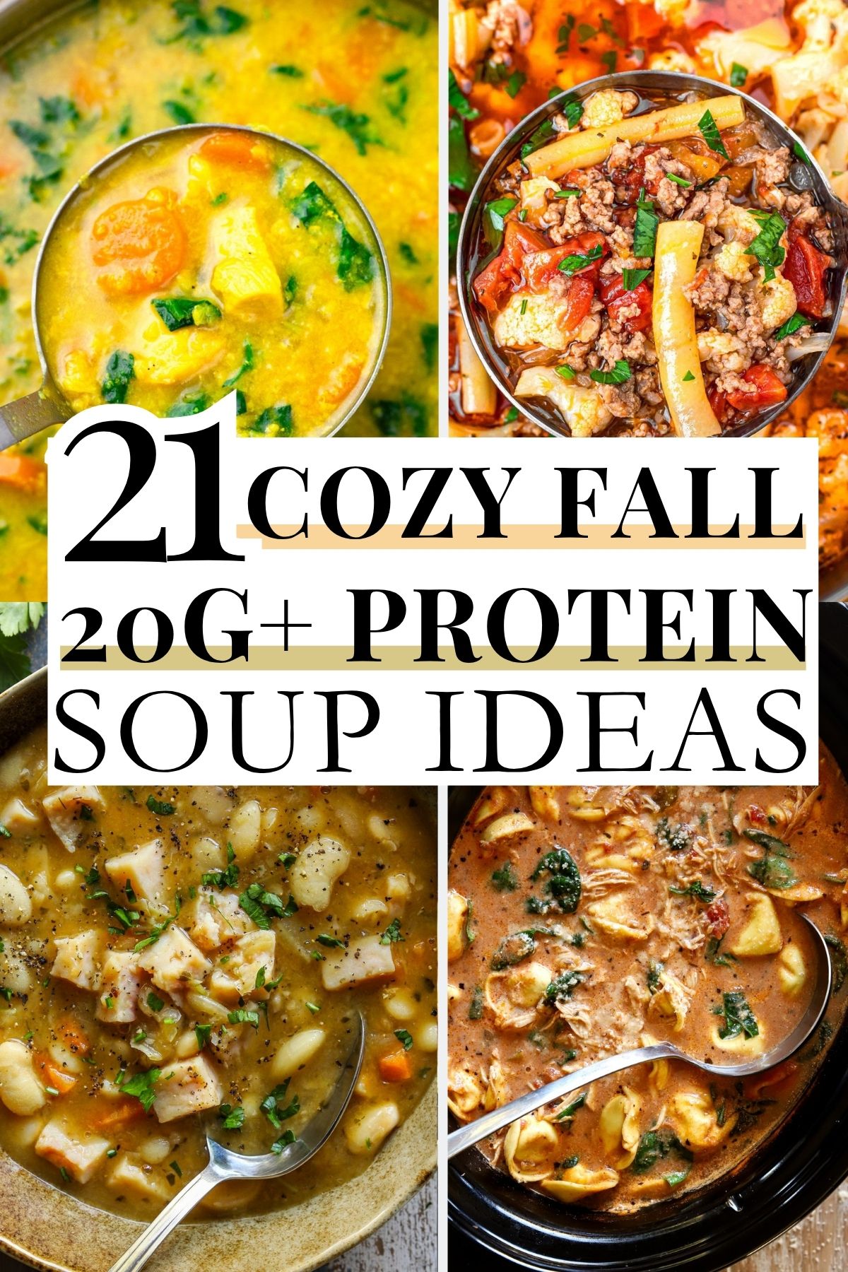 21 Fall High Protein Soup Ideas with 20G+ Protein