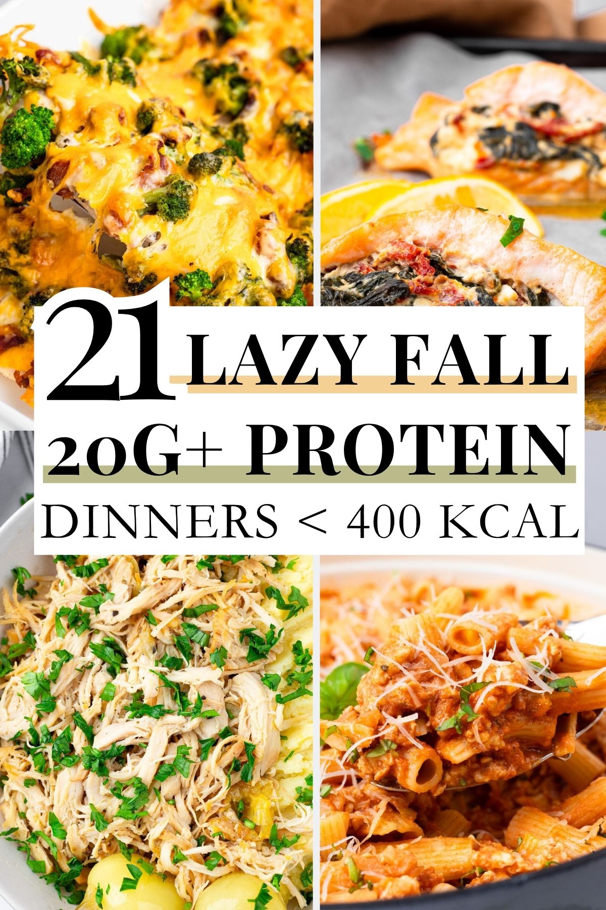 21 Lazy Fall Protein Dinners 20G+ Protein Under 400 Kcal