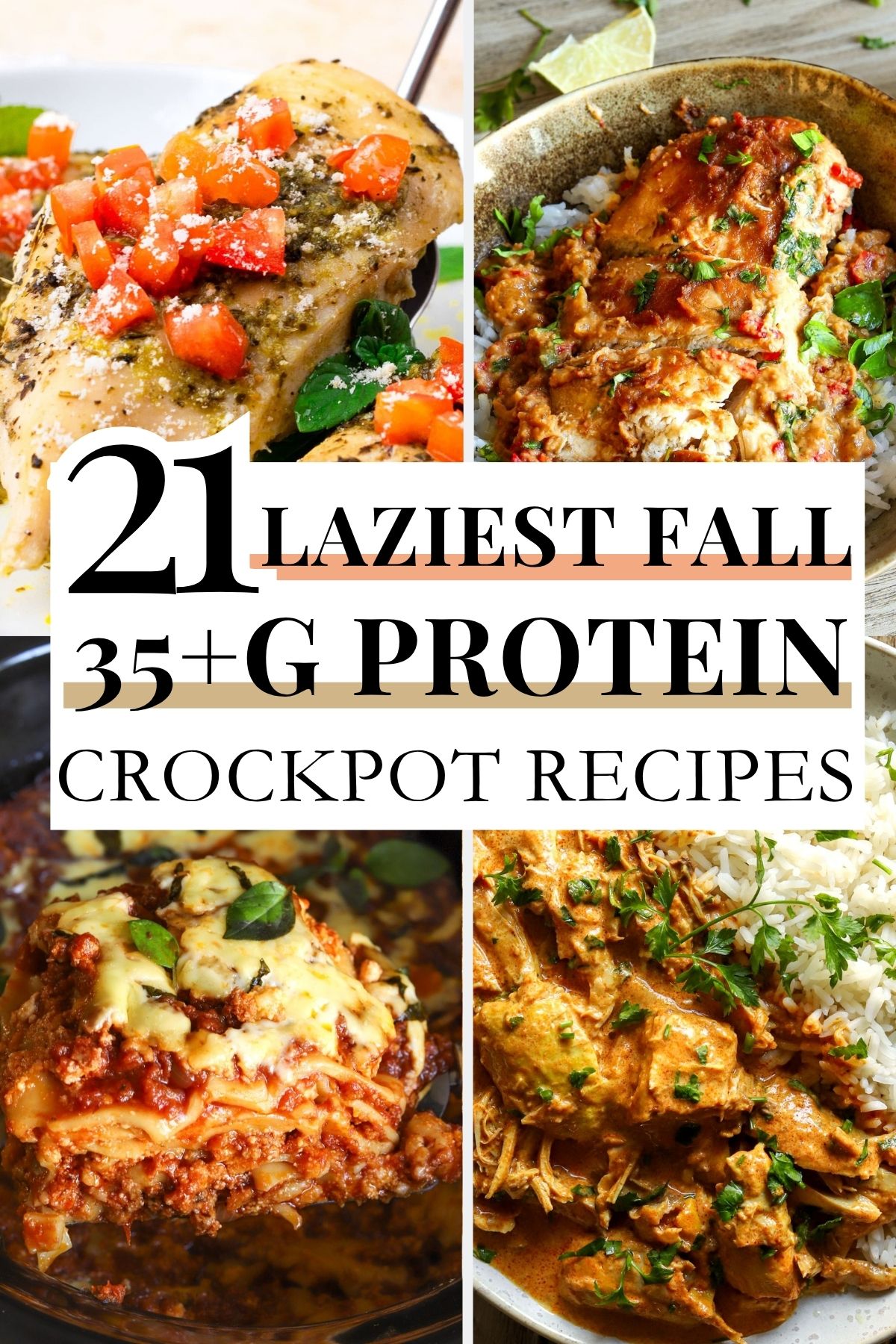 21 Lazy Girl Fall High Protein Crockpot Recipes with 35+G Protein